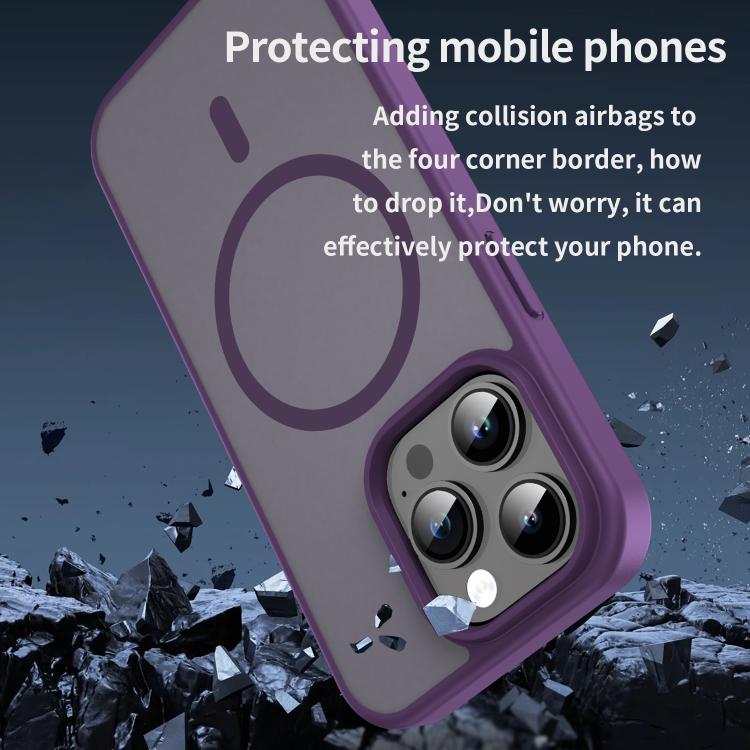 For iPhone 14 Pro Fanying Series PC Hybrid TPU Translucent Frosted MagSafe Phone Case