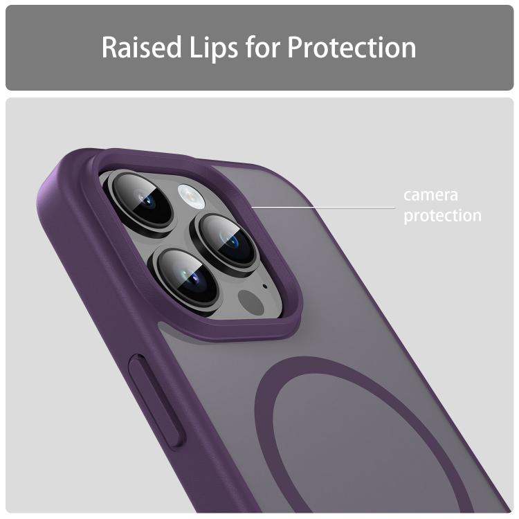 For iPhone 14 Pro Fanying Series PC Hybrid TPU Translucent Frosted MagSafe Phone Case