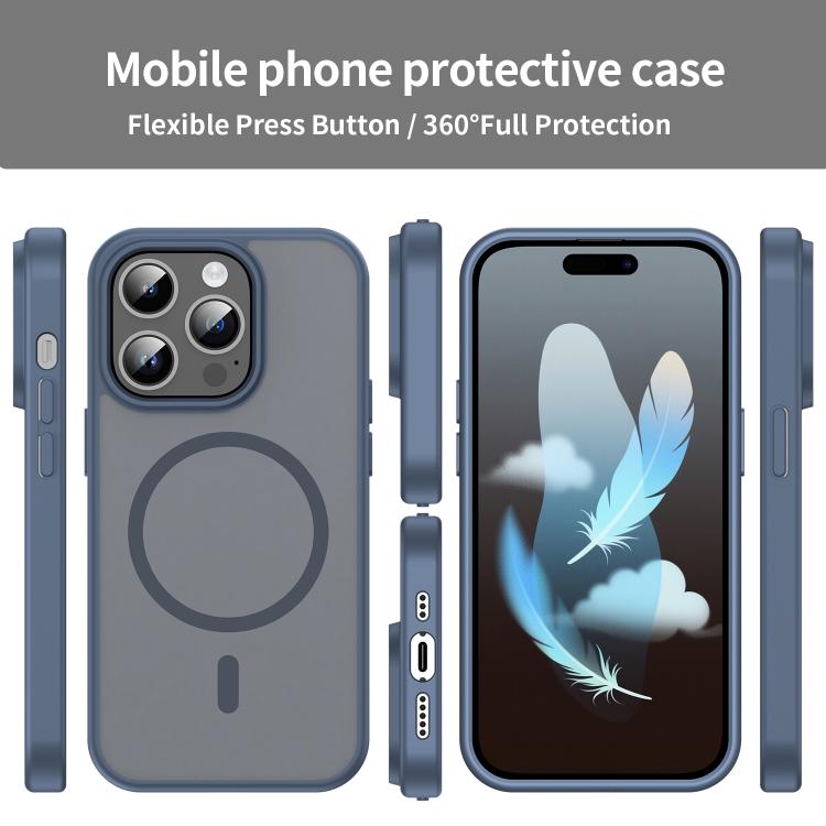For iPhone 14 Pro Fanying Series PC Hybrid TPU Translucent Frosted MagSafe Phone Case