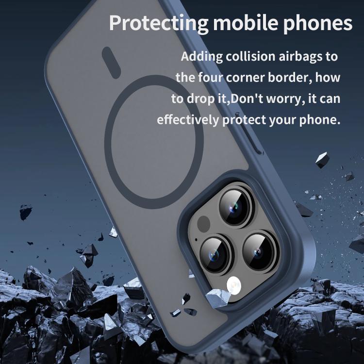 For iPhone 14 Pro Fanying Series PC Hybrid TPU Translucent Frosted MagSafe Phone Case