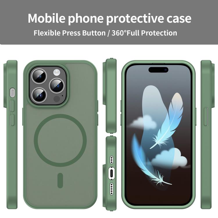 For iPhone 14 Pro Fanying Series PC Hybrid TPU Translucent Frosted MagSafe Phone Case