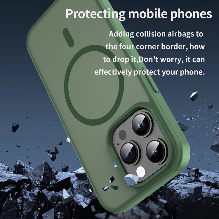 For iPhone 14 Pro Fanying Series PC Hybrid TPU Translucent Frosted MagSafe Phone Case