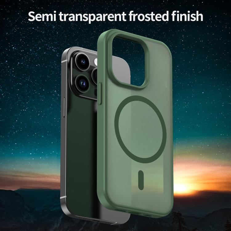For iPhone 14 Pro Fanying Series PC Hybrid TPU Translucent Frosted MagSafe Phone Case
