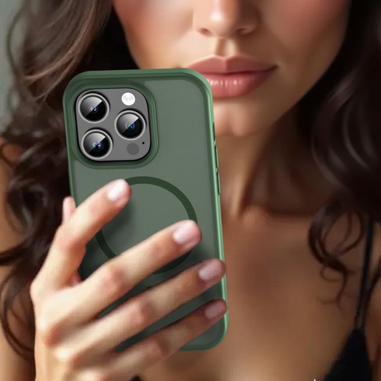 For iPhone 14 Pro Fanying Series PC Hybrid TPU Translucent Frosted MagSafe Phone Case