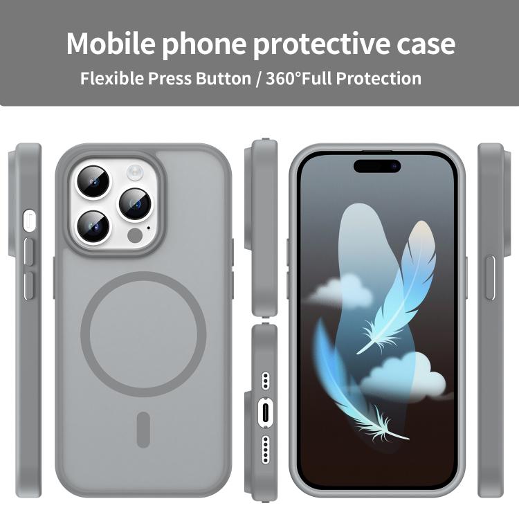 For iPhone 14 Pro Fanying Series PC Hybrid TPU Translucent Frosted MagSafe Phone Case