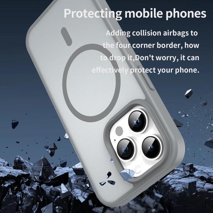 For iPhone 14 Pro Fanying Series PC Hybrid TPU Translucent Frosted MagSafe Phone Case