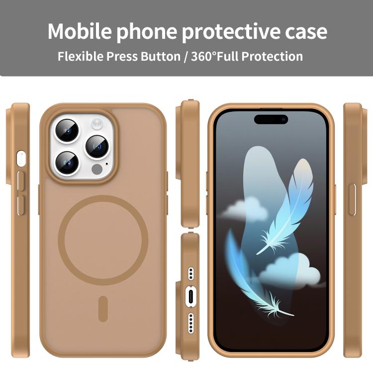 For iPhone 14 Pro Fanying Series PC Hybrid TPU Translucent Frosted MagSafe Phone Case