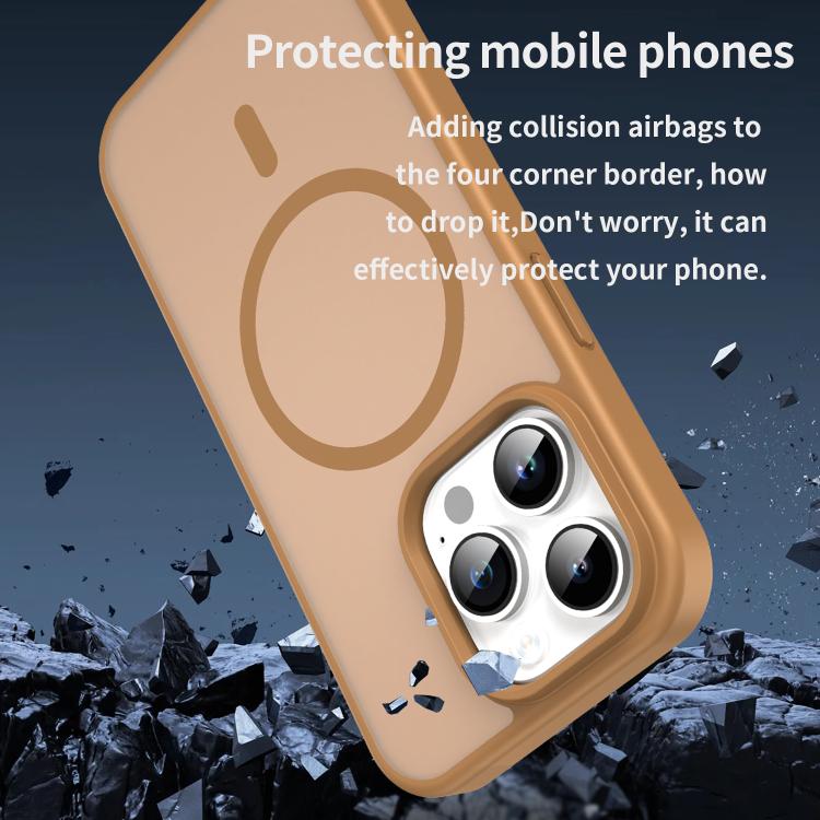 For iPhone 14 Pro Fanying Series PC Hybrid TPU Translucent Frosted MagSafe Phone Case