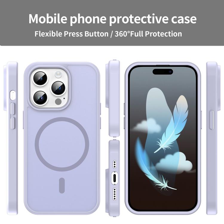 For iPhone 14 Pro Fanying Series PC Hybrid TPU Translucent Frosted MagSafe Phone Case