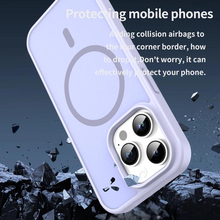 For iPhone 14 Pro Fanying Series PC Hybrid TPU Translucent Frosted MagSafe Phone Case