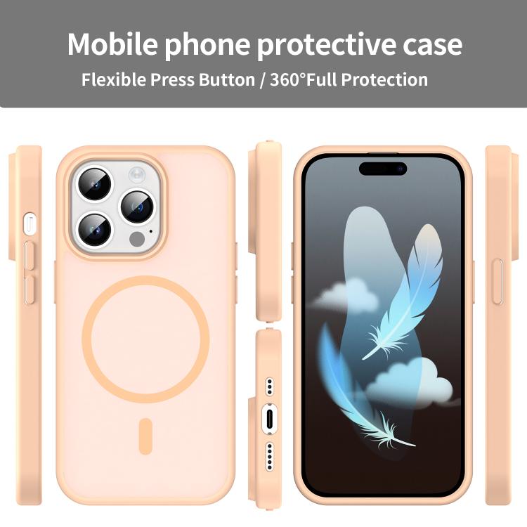 For iPhone 14 Pro Fanying Series PC Hybrid TPU Translucent Frosted MagSafe Phone Case
