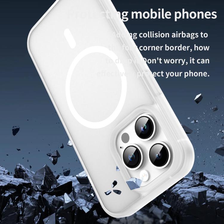 For iPhone 14 Pro Fanying Series PC Hybrid TPU Translucent Frosted MagSafe Phone Case