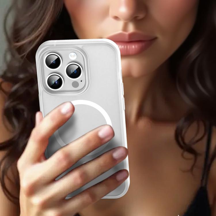 For iPhone 14 Pro Fanying Series PC Hybrid TPU Translucent Frosted MagSafe Phone Case