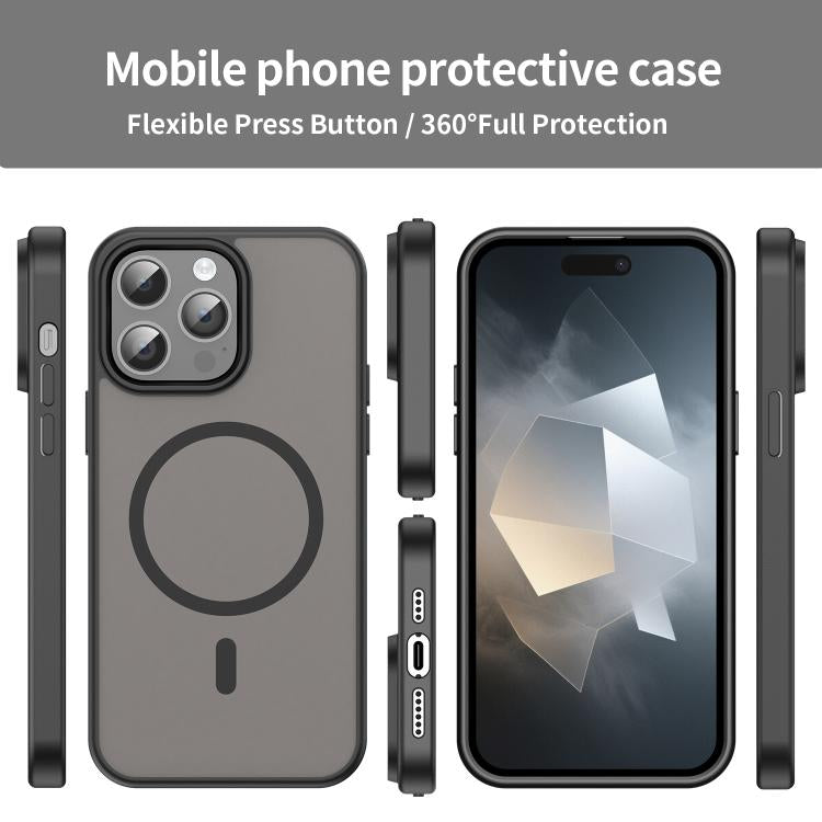 For iPhone 14 Pro Max Fanying Series PC Hybrid TPU Translucent Frosted MagSafe Phone Case