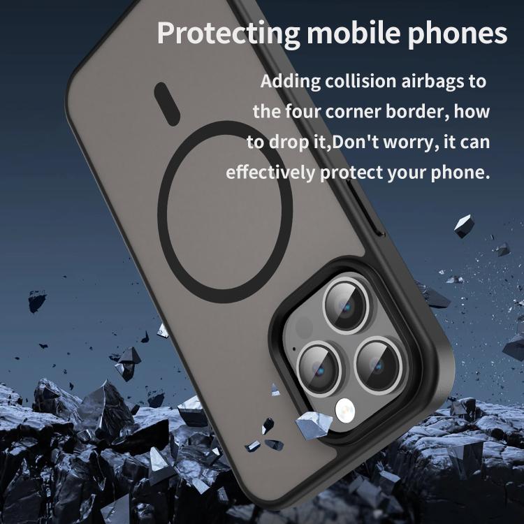 For iPhone 14 Pro Max Fanying Series PC Hybrid TPU Translucent Frosted MagSafe Phone Case