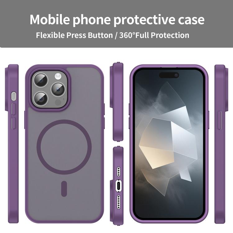 For iPhone 14 Pro Max Fanying Series PC Hybrid TPU Translucent Frosted MagSafe Phone Case
