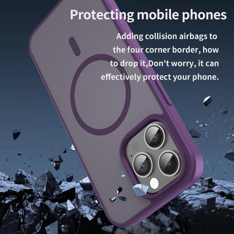 For iPhone 14 Pro Max Fanying Series PC Hybrid TPU Translucent Frosted MagSafe Phone Case