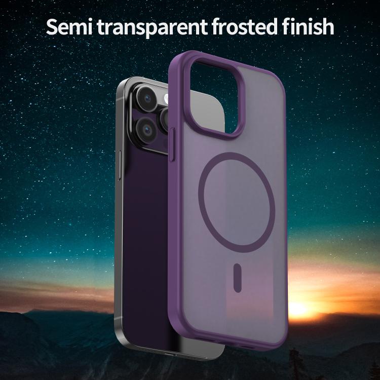 For iPhone 14 Pro Max Fanying Series PC Hybrid TPU Translucent Frosted MagSafe Phone Case