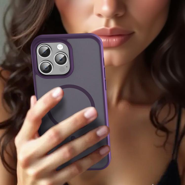 For iPhone 14 Pro Max Fanying Series PC Hybrid TPU Translucent Frosted MagSafe Phone Case