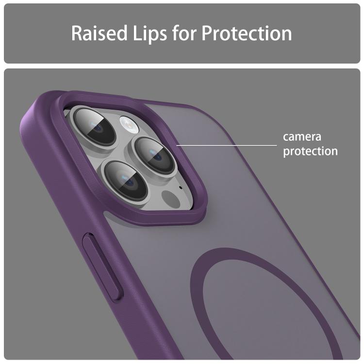 For iPhone 14 Pro Max Fanying Series PC Hybrid TPU Translucent Frosted MagSafe Phone Case