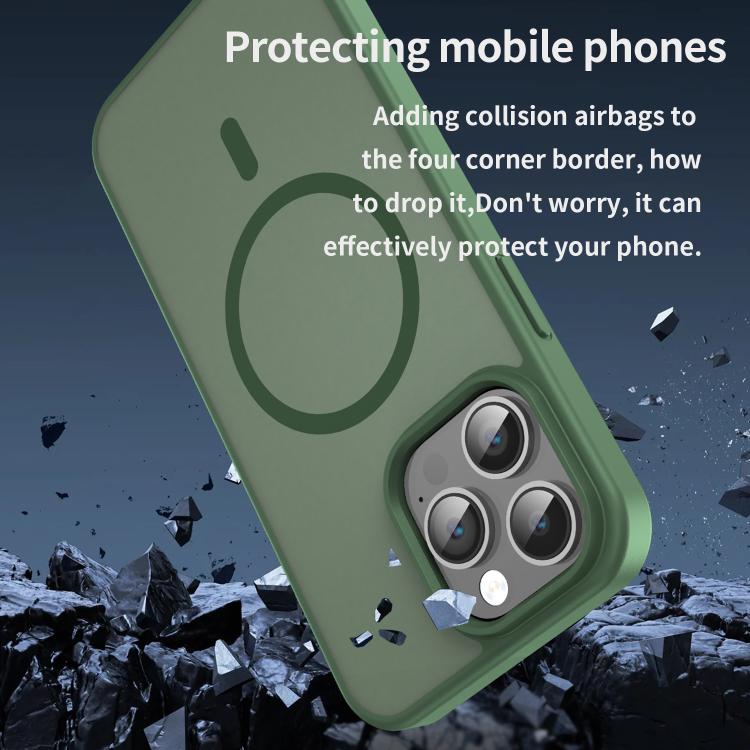 For iPhone 14 Pro Max Fanying Series PC Hybrid TPU Translucent Frosted MagSafe Phone Case