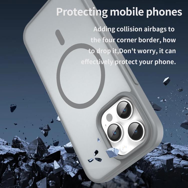 For iPhone 14 Pro Max Fanying Series PC Hybrid TPU Translucent Frosted MagSafe Phone Case