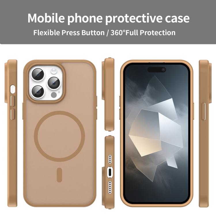 For iPhone 14 Pro Max Fanying Series PC Hybrid TPU Translucent Frosted MagSafe Phone Case
