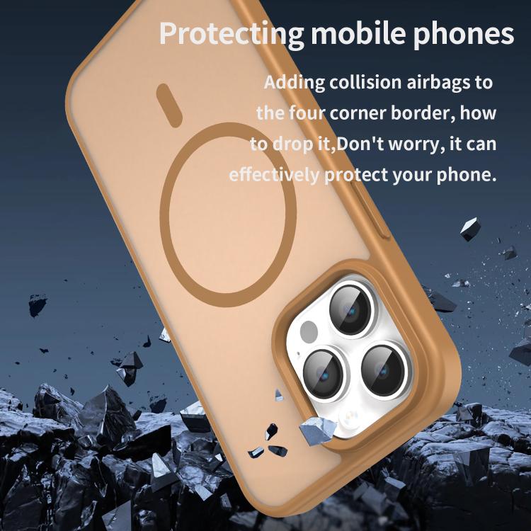 For iPhone 14 Pro Max Fanying Series PC Hybrid TPU Translucent Frosted MagSafe Phone Case