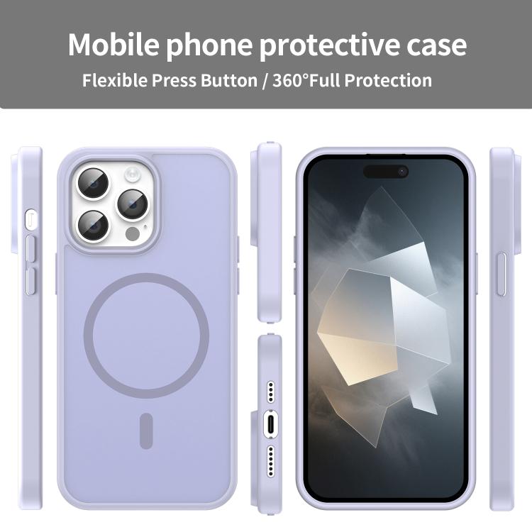 For iPhone 14 Pro Max Fanying Series PC Hybrid TPU Translucent Frosted MagSafe Phone Case