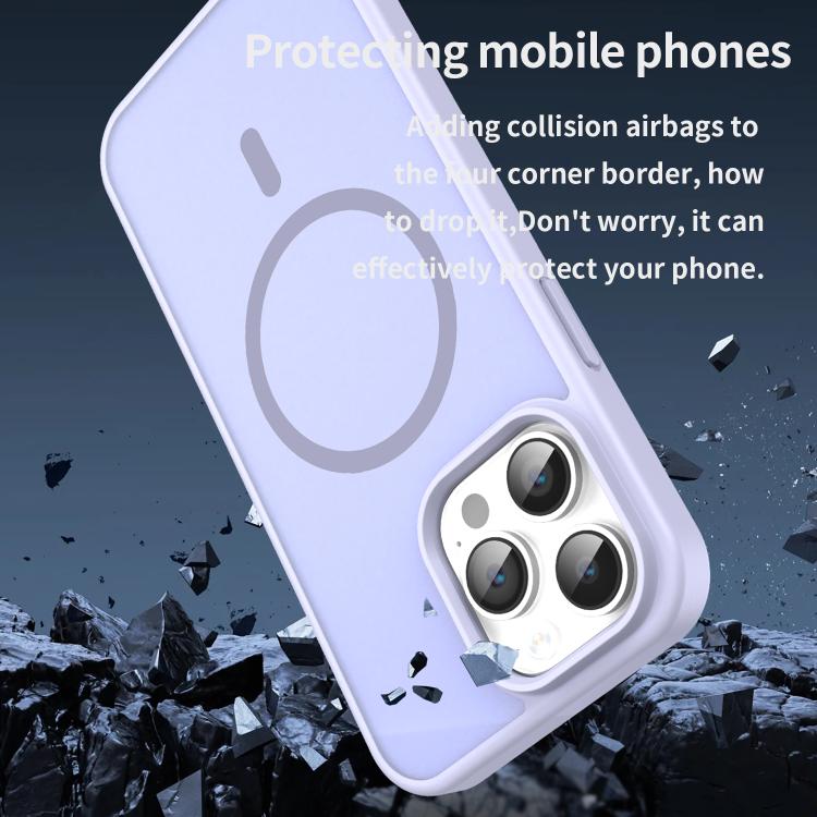 For iPhone 14 Pro Max Fanying Series PC Hybrid TPU Translucent Frosted MagSafe Phone Case