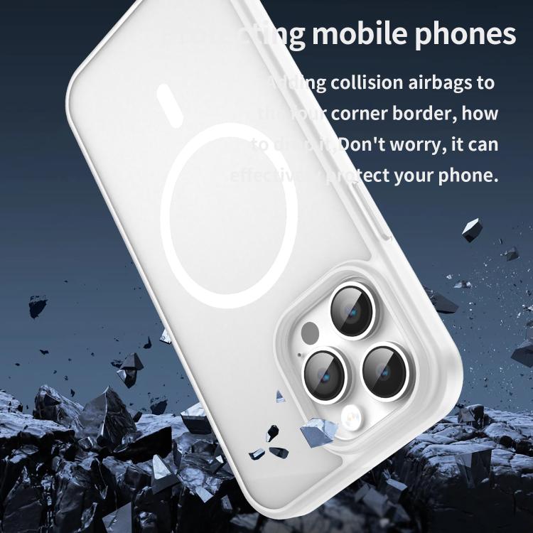 For iPhone 14 Pro Max Fanying Series PC Hybrid TPU Translucent Frosted MagSafe Phone Case
