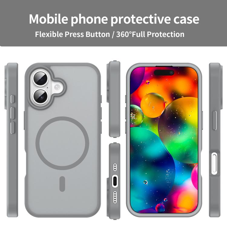 For iPhone 17 Fanying Series PC Hybrid TPU Translucent Frosted MagSafe Phone Case