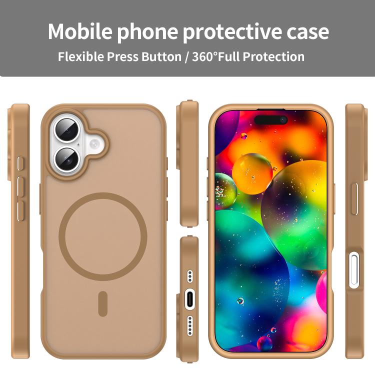 For iPhone 17 Fanying Series PC Hybrid TPU Translucent Frosted MagSafe Phone Case