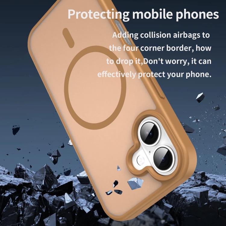 For iPhone 17 Fanying Series PC Hybrid TPU Translucent Frosted MagSafe Phone Case