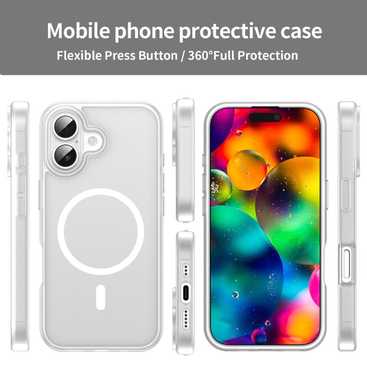 For iPhone 17 Fanying Series PC Hybrid TPU Translucent Frosted MagSafe Phone Case
