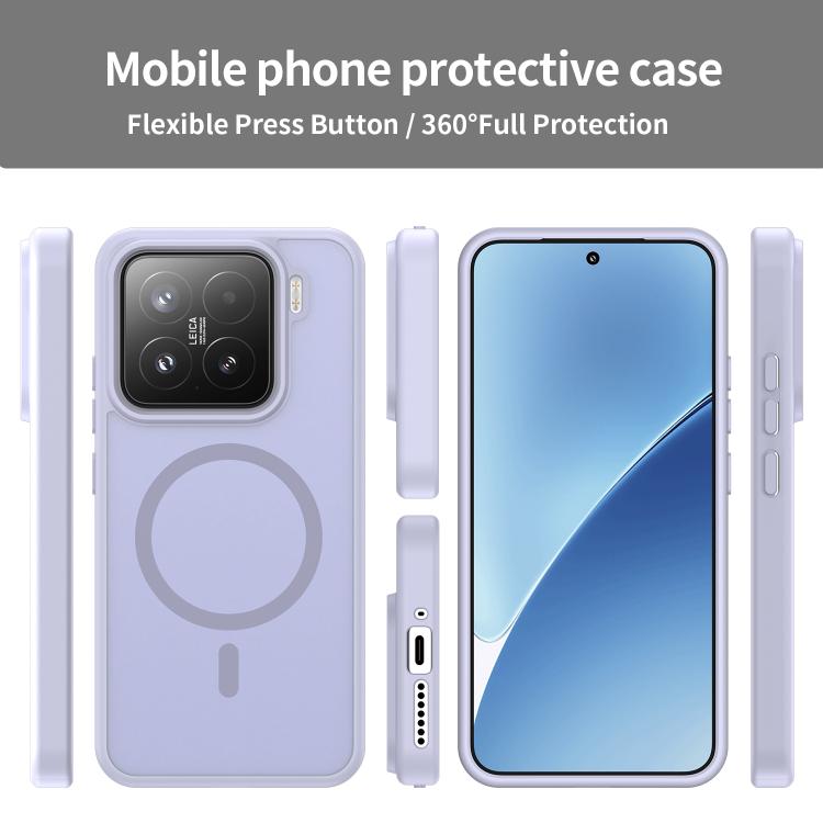 For Xiaomi 15 Fanying Series PC Hybrid TPU Translucent Frosted MagSafe Phone Case