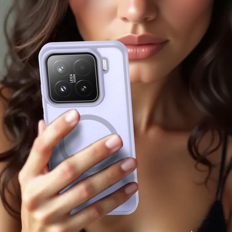 For Xiaomi 15 Fanying Series PC Hybrid TPU Translucent Frosted MagSafe Phone Case
