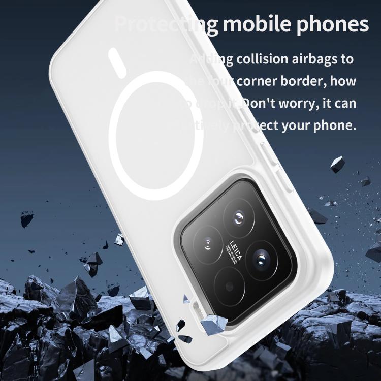 For Xiaomi 15 Fanying Series PC Hybrid TPU Translucent Frosted MagSafe Phone Case