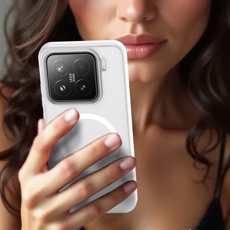 For Xiaomi 15 Fanying Series PC Hybrid TPU Translucent Frosted MagSafe Phone Case