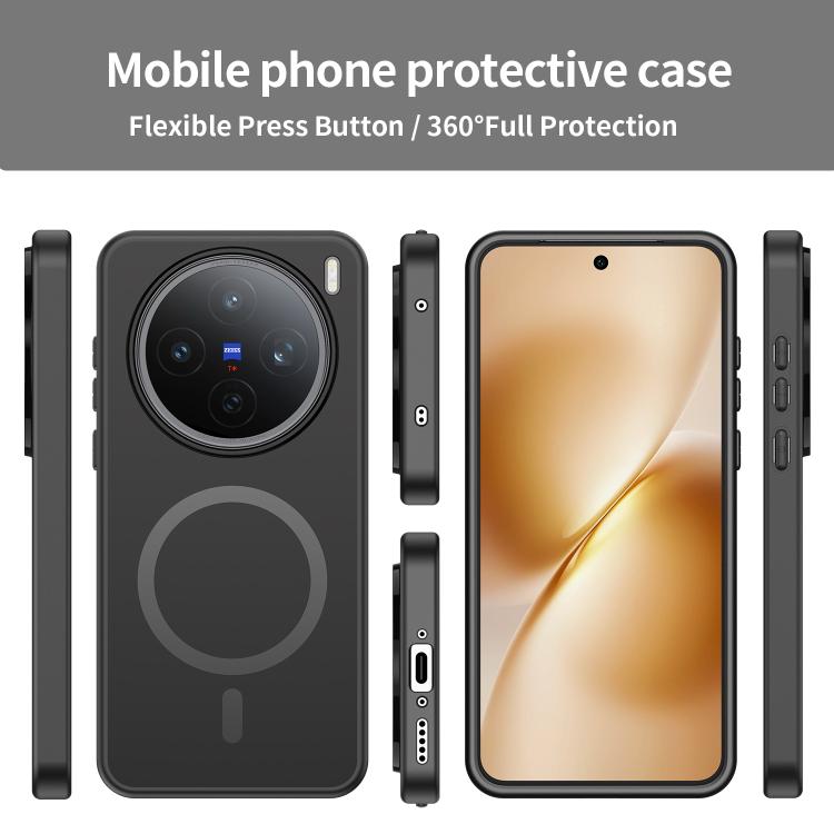 For vivo X200S Fanying Series PC Hybrid TPU Translucent Frosted MagSafe Phone Case