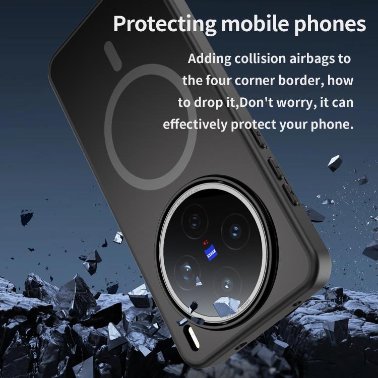 For vivo X200S Fanying Series PC Hybrid TPU Translucent Frosted MagSafe Phone Case