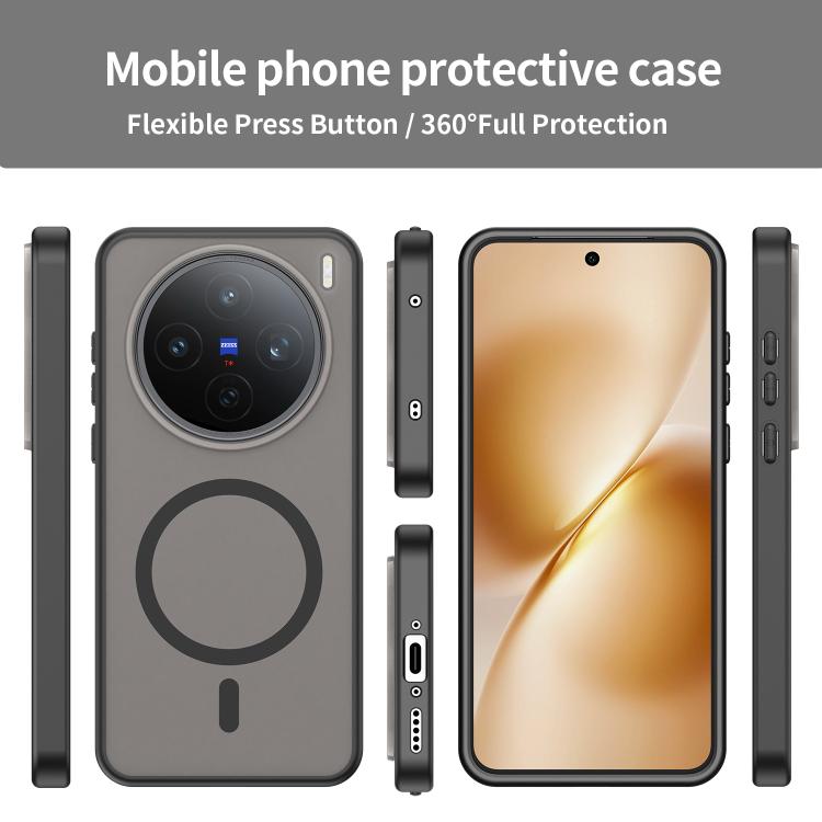 For vivo X200S Fanying Series PC Hybrid TPU Translucent Frosted MagSafe Phone Case