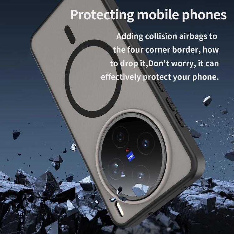 For vivo X200S Fanying Series PC Hybrid TPU Translucent Frosted MagSafe Phone Case