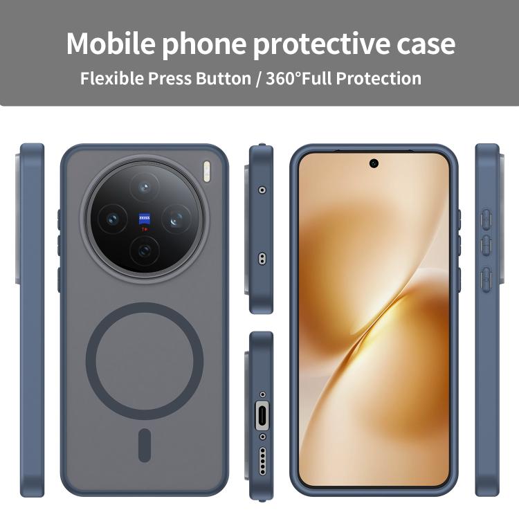 For vivo X200S Fanying Series PC Hybrid TPU Translucent Frosted MagSafe Phone Case