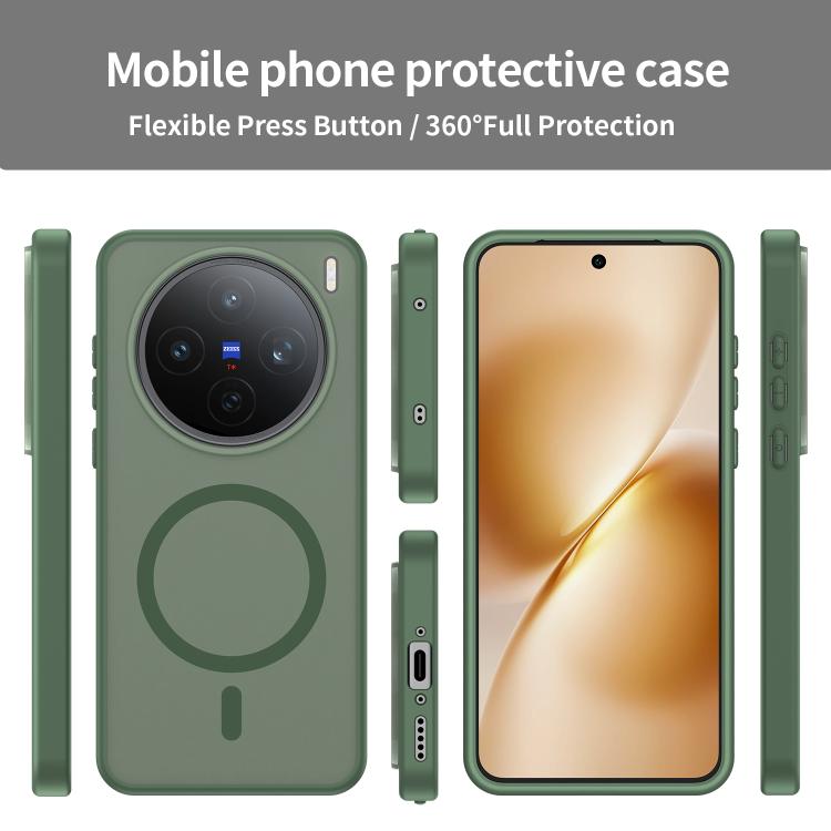 For vivo X200S Fanying Series PC Hybrid TPU Translucent Frosted MagSafe Phone Case