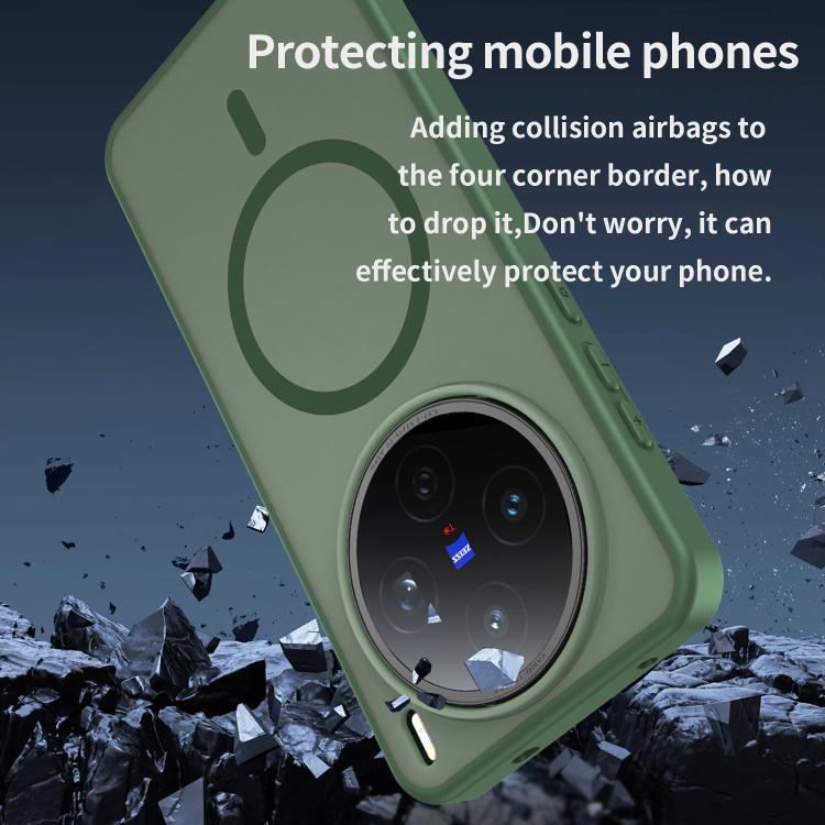 For vivo X200S Fanying Series PC Hybrid TPU Translucent Frosted MagSafe Phone Case