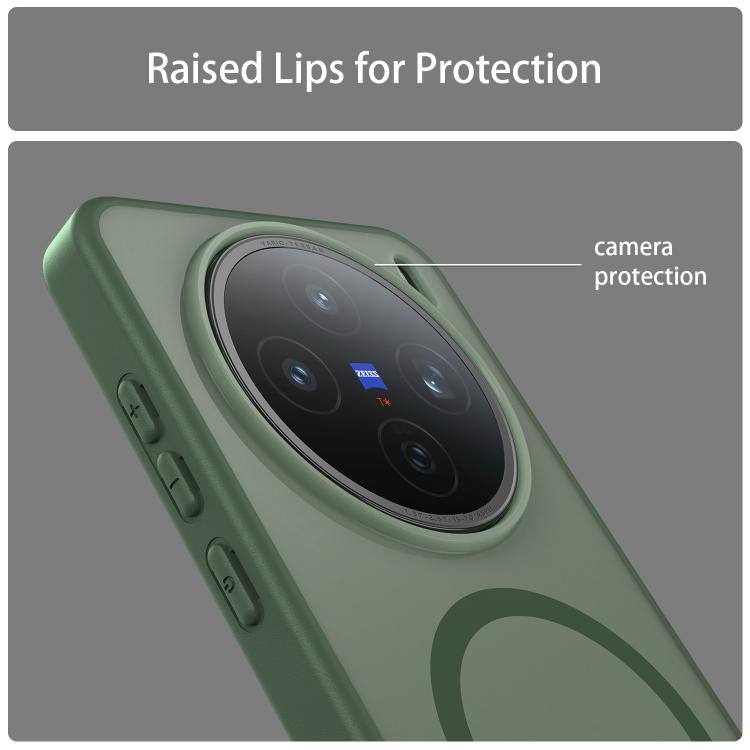 For vivo X200S Fanying Series PC Hybrid TPU Translucent Frosted MagSafe Phone Case