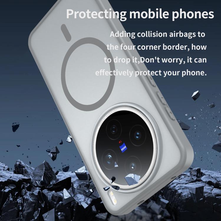 For vivo X200S Fanying Series PC Hybrid TPU Translucent Frosted MagSafe Phone Case