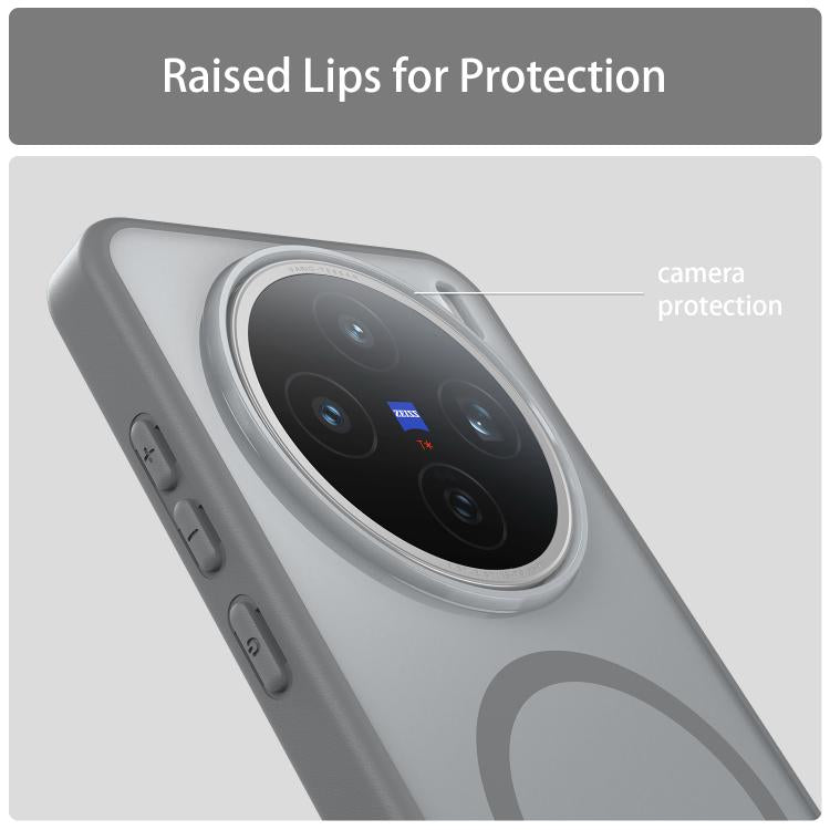 For vivo X200S Fanying Series PC Hybrid TPU Translucent Frosted MagSafe Phone Case