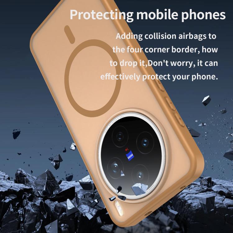 For vivo X200S Fanying Series PC Hybrid TPU Translucent Frosted MagSafe Phone Case